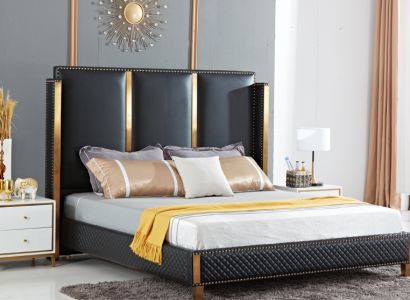 Bed Upholstery Design Luxury Double Hotel Beds Marriage Sleep Room 180x200cm